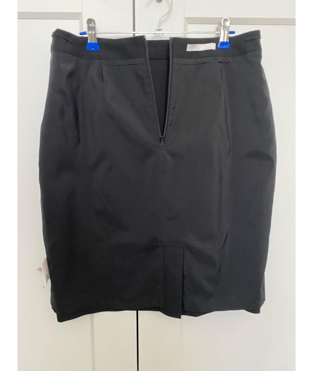 HUGO BOSS Черная шерстяная юбка миди, фото 3