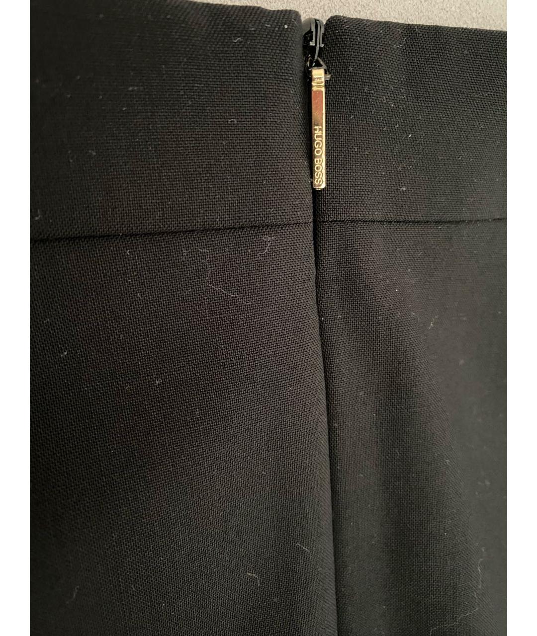 HUGO BOSS Черная шерстяная юбка миди, фото 5