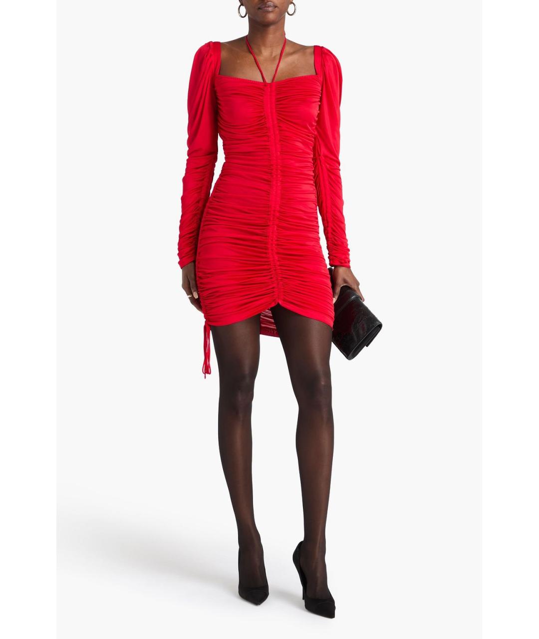 DOLCE&GABBANA Красное вискозное коктейльное платье, фото 2