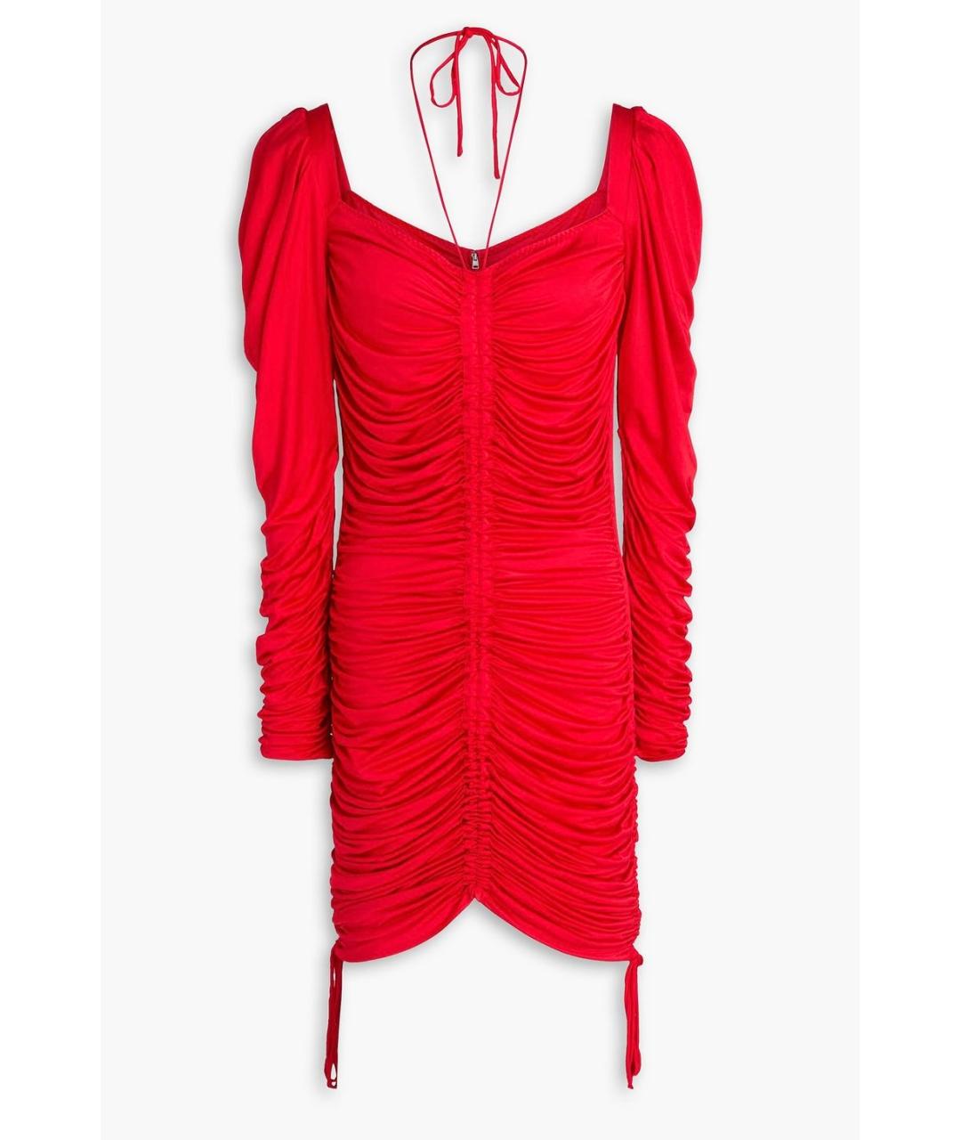 DOLCE&GABBANA Красное вискозное коктейльное платье, фото 4