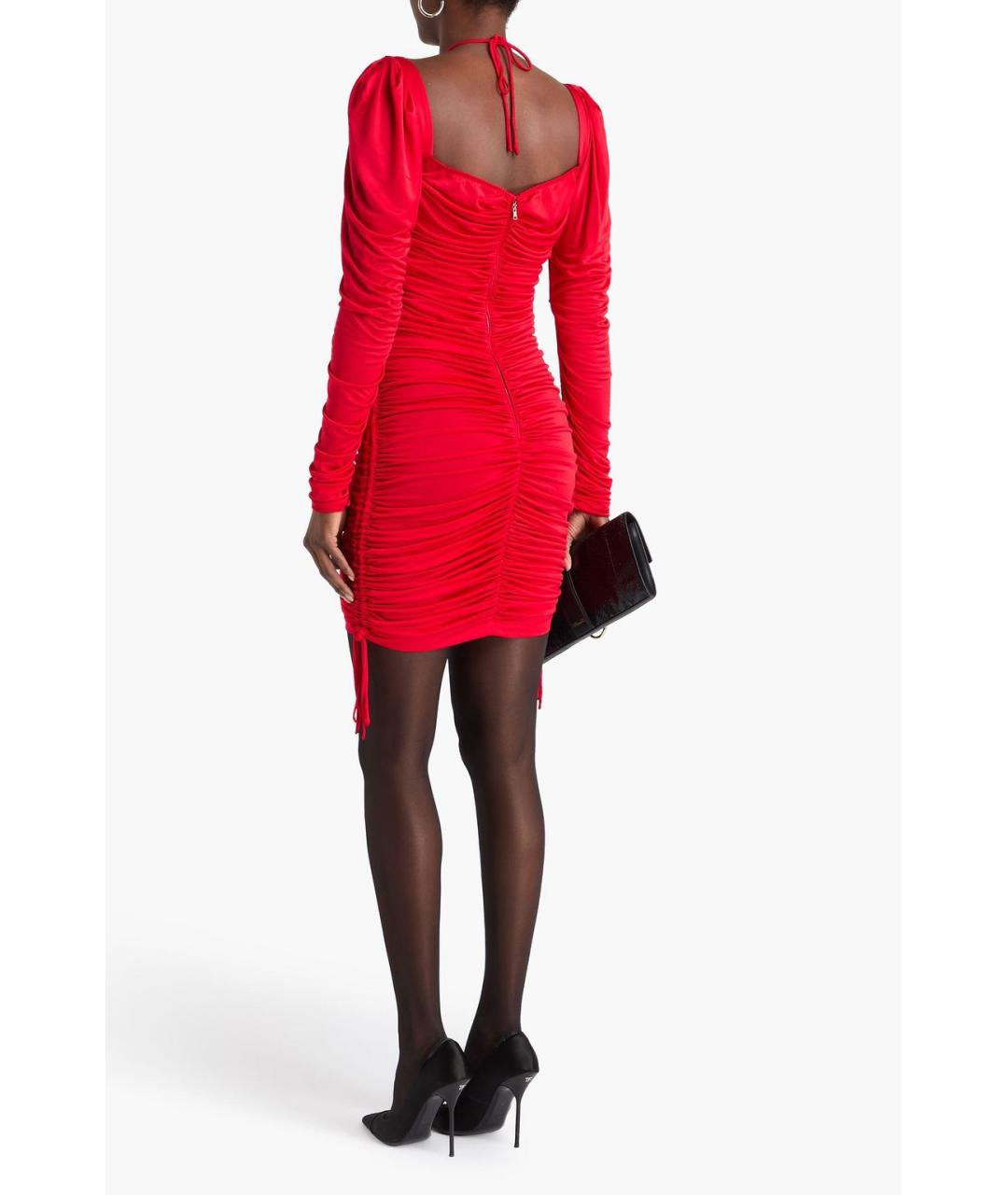 DOLCE&GABBANA Красное вискозное коктейльное платье, фото 3