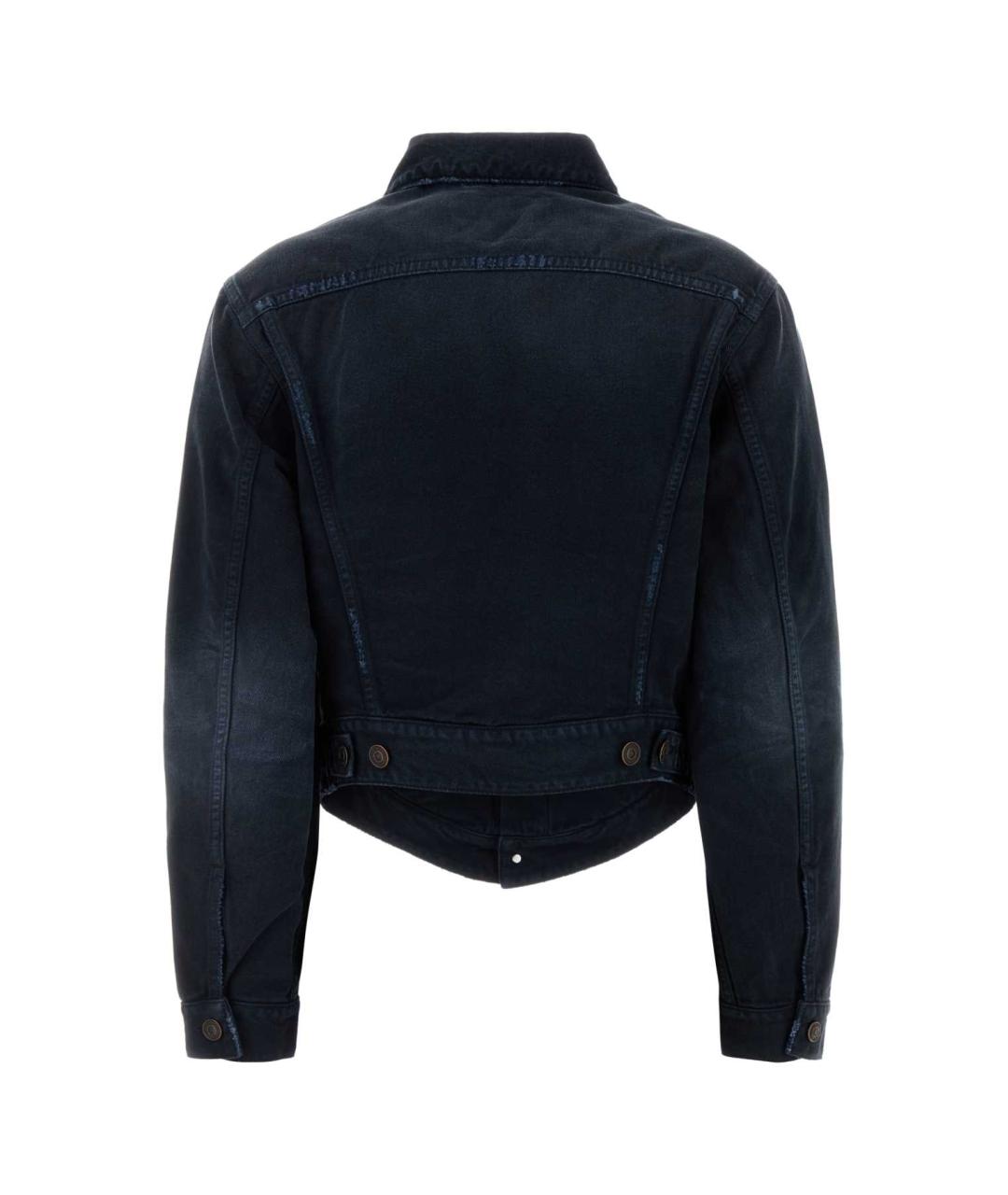 BALENCIAGA Темно-синяя хлопковая куртка, фото 2