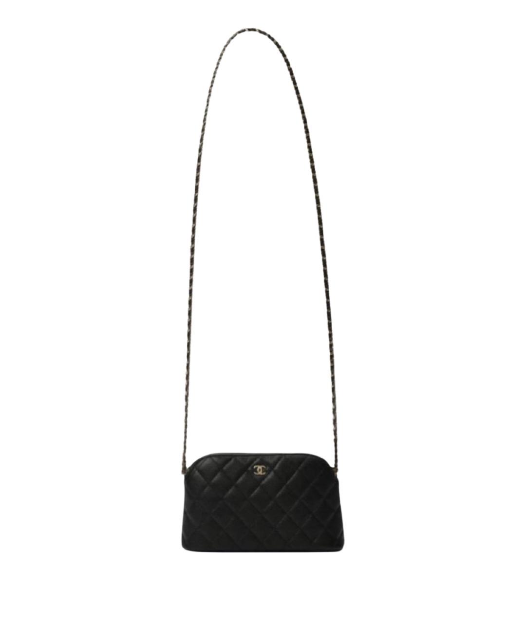 CHANEL Черная кожаная сумка через плечо, фото 1