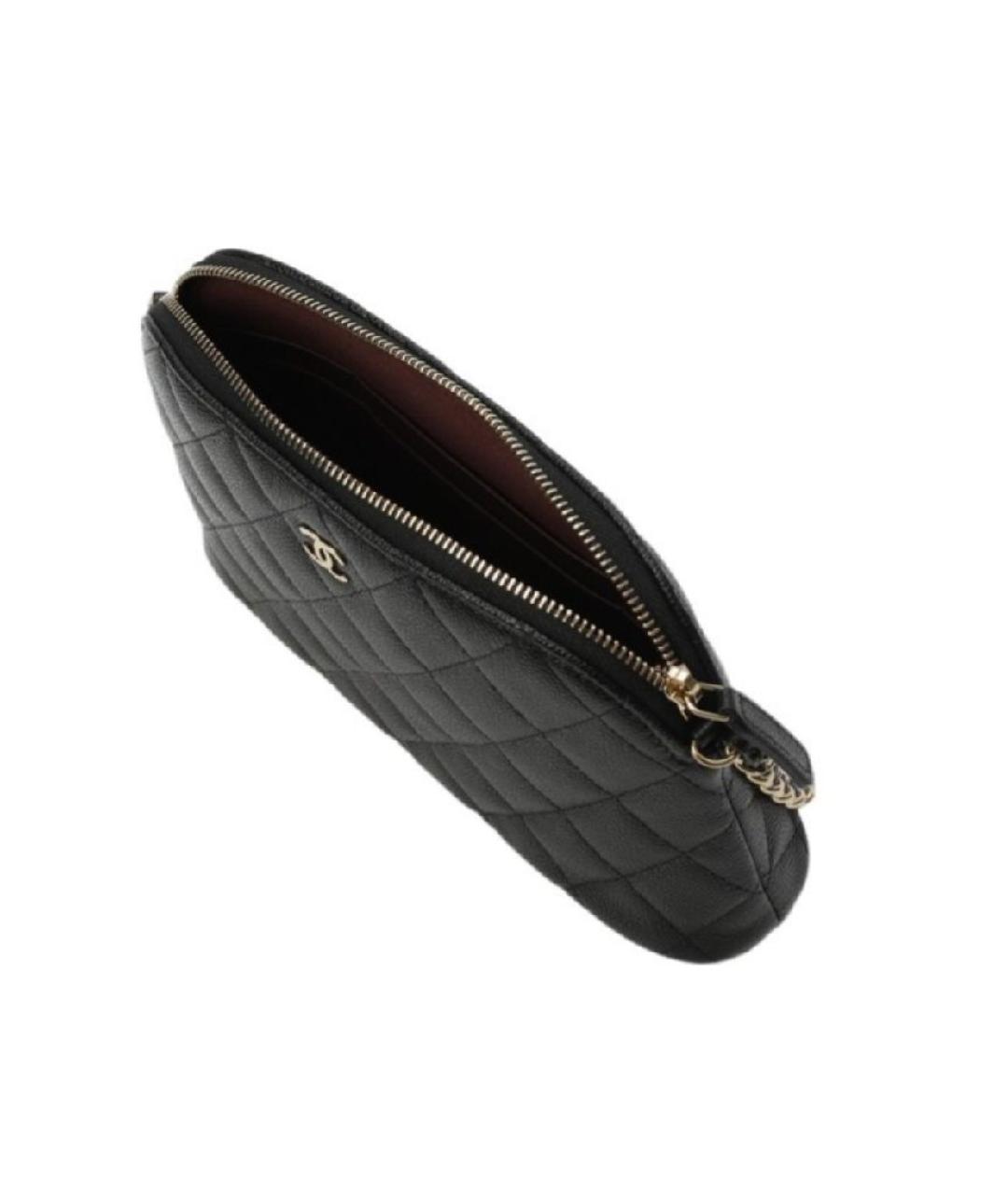 CHANEL Черная кожаная сумка через плечо, фото 4