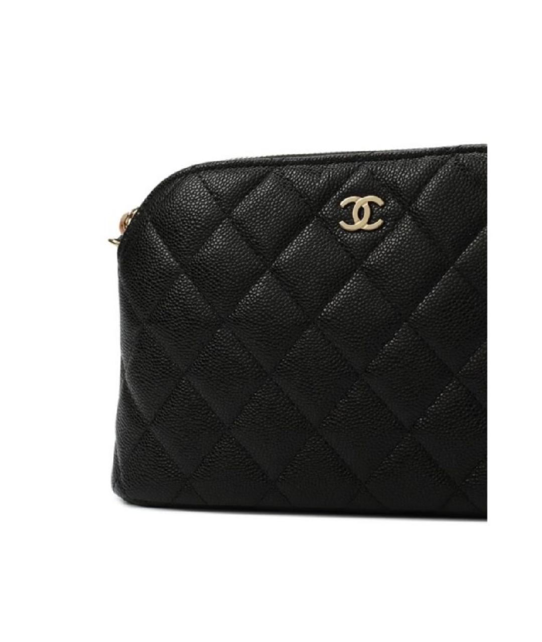 CHANEL Черная кожаная сумка через плечо, фото 6