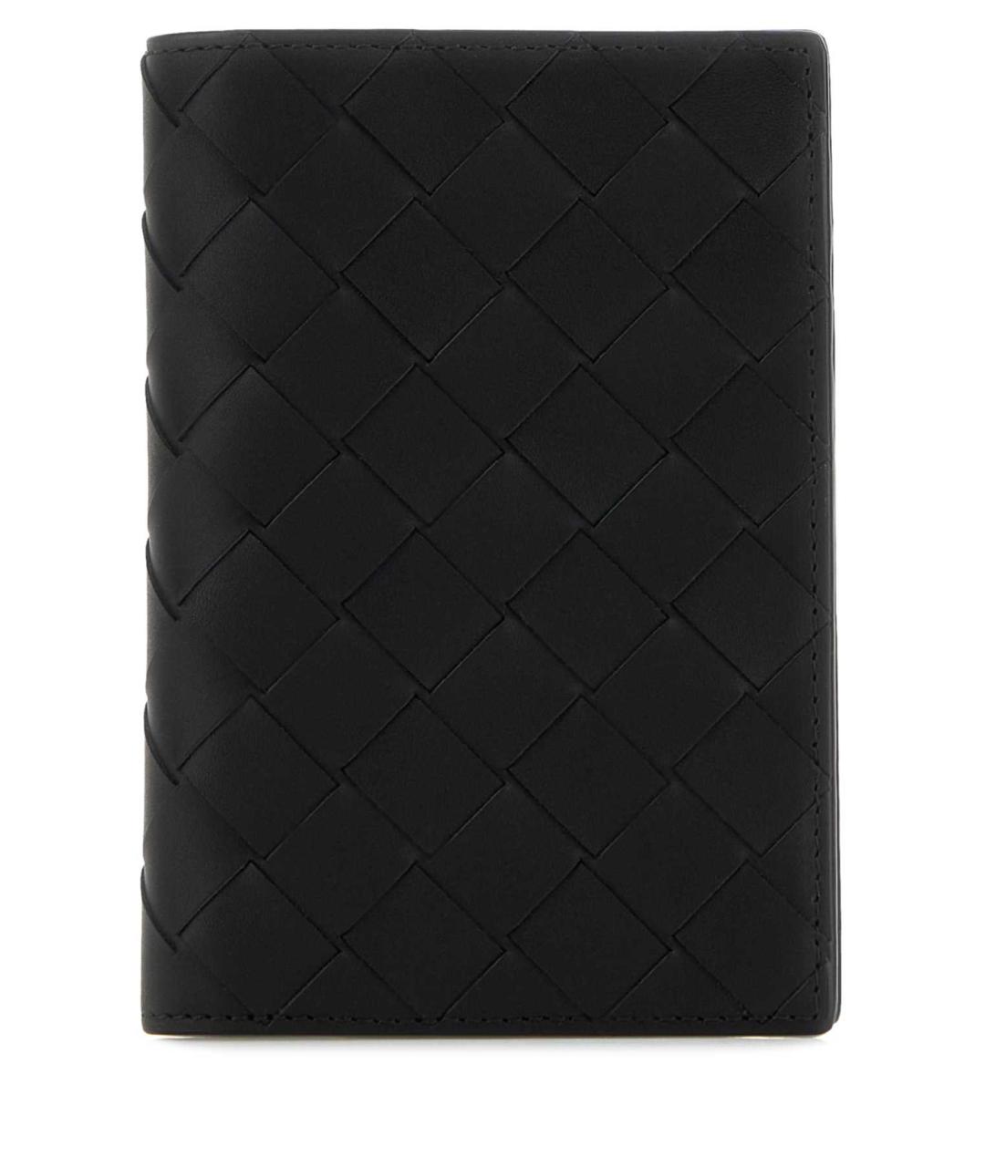 BOTTEGA VENETA Черный кожаный кошелек, фото 1