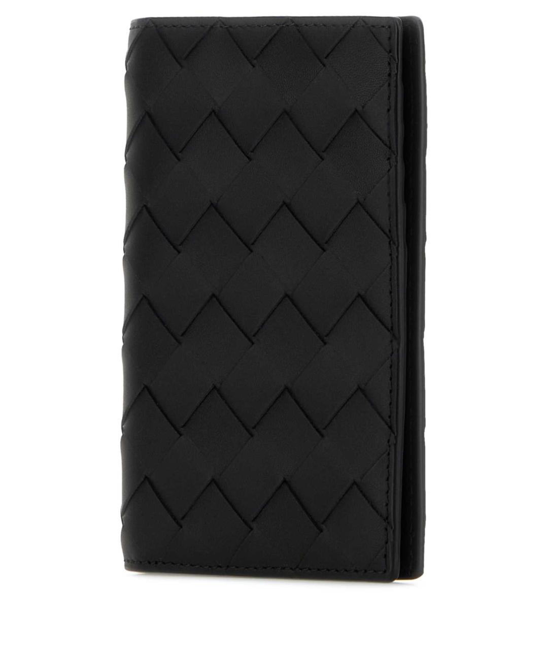 BOTTEGA VENETA Черный кожаный кошелек, фото 2