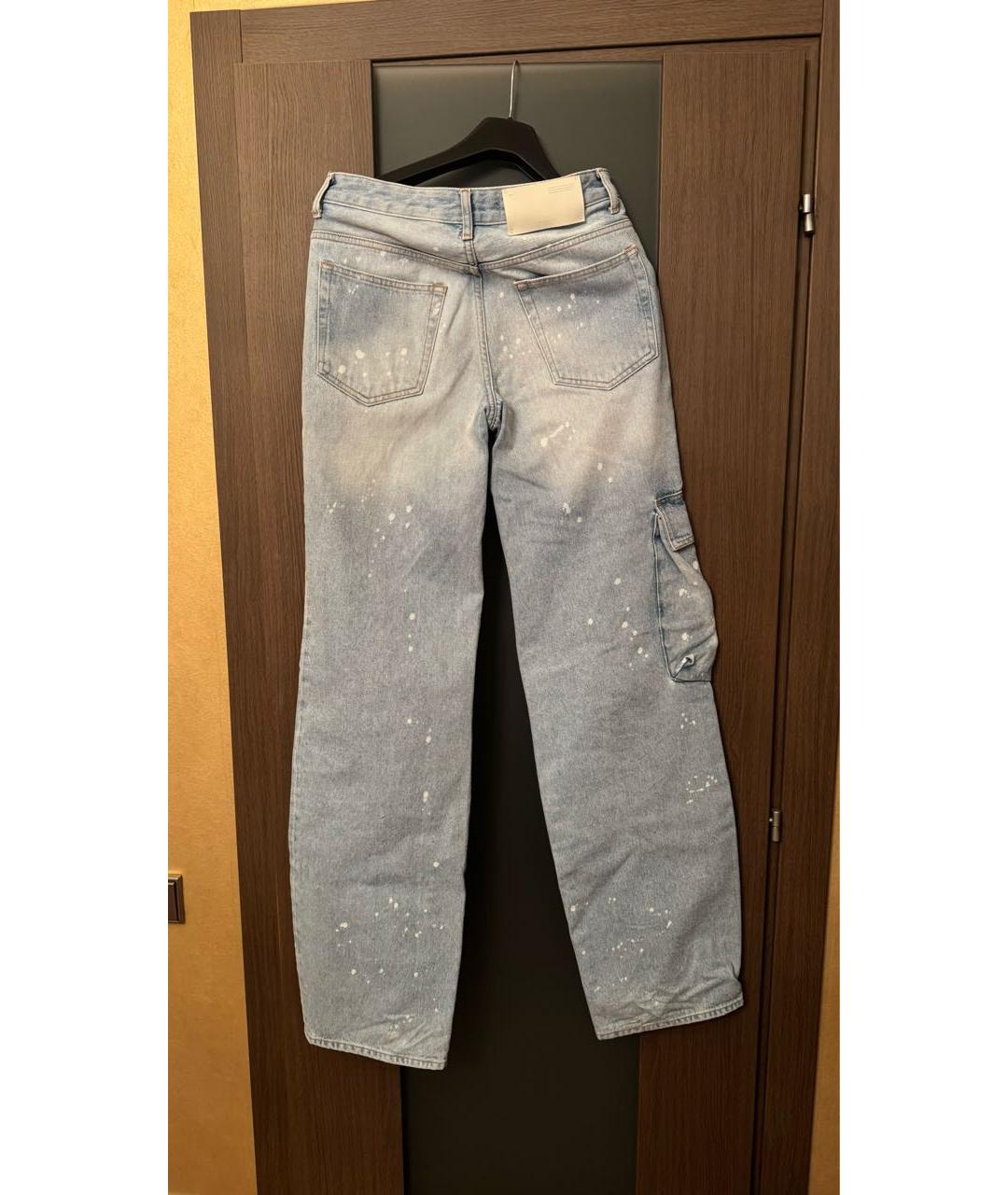 OFF-WHITE Голубые джинсы клеш, фото 2