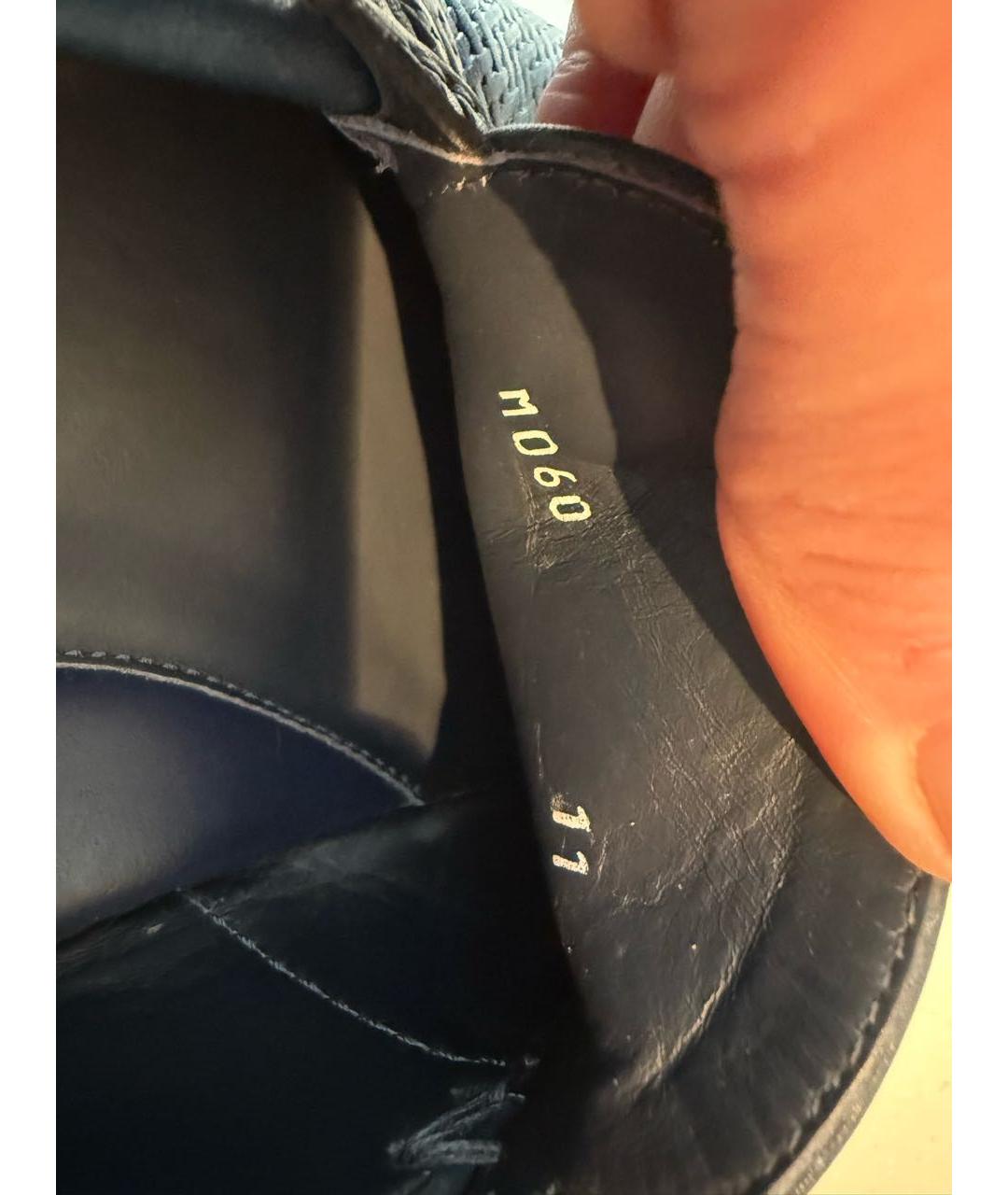 ZILLI Темно-синие кожаные мокасины, фото 7