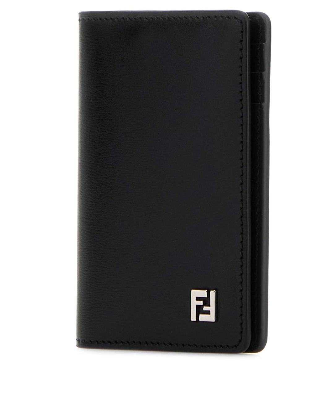 FENDI Черный кожаный кошелек, фото 2