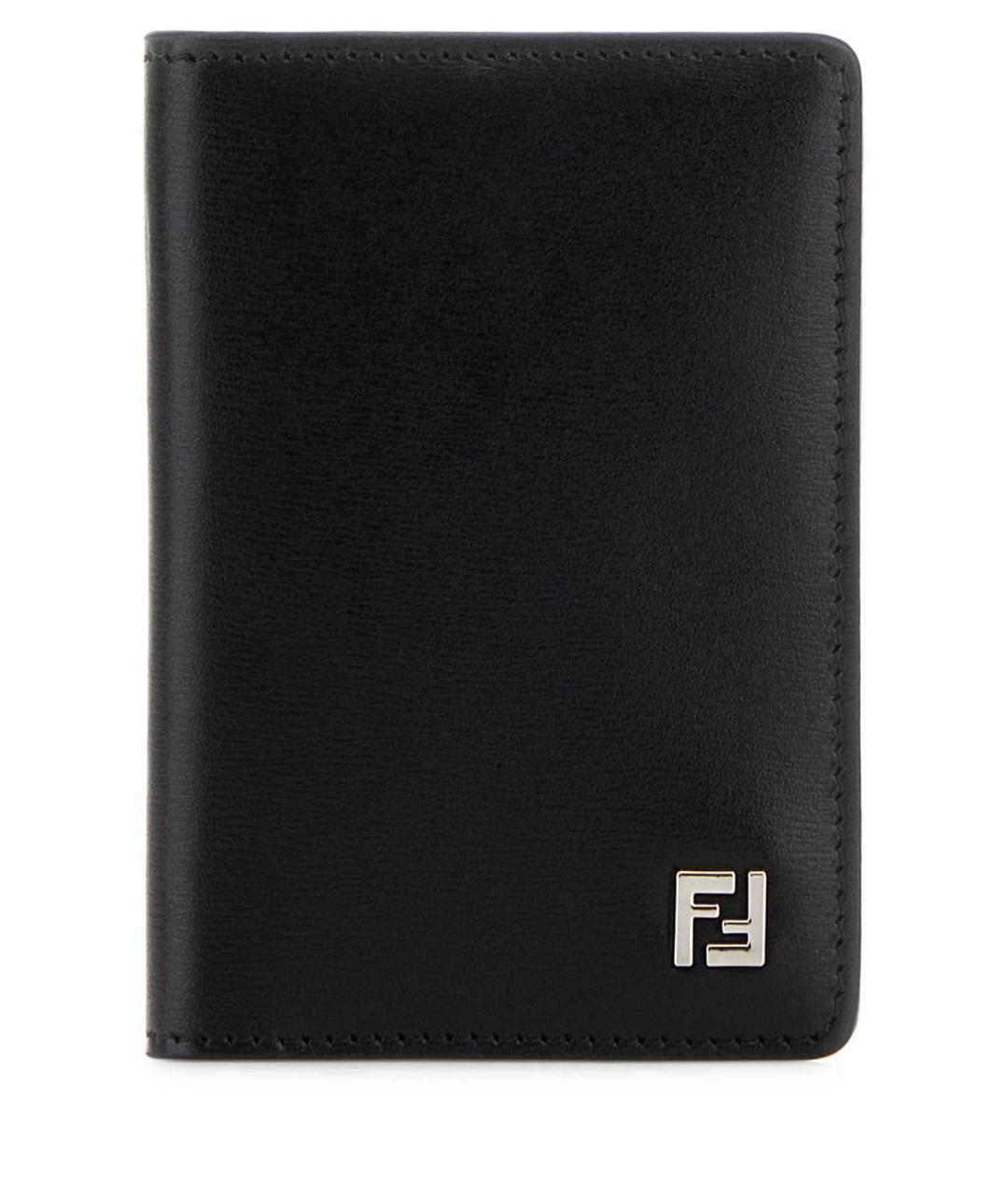 FENDI Черный кожаный кошелек, фото 1
