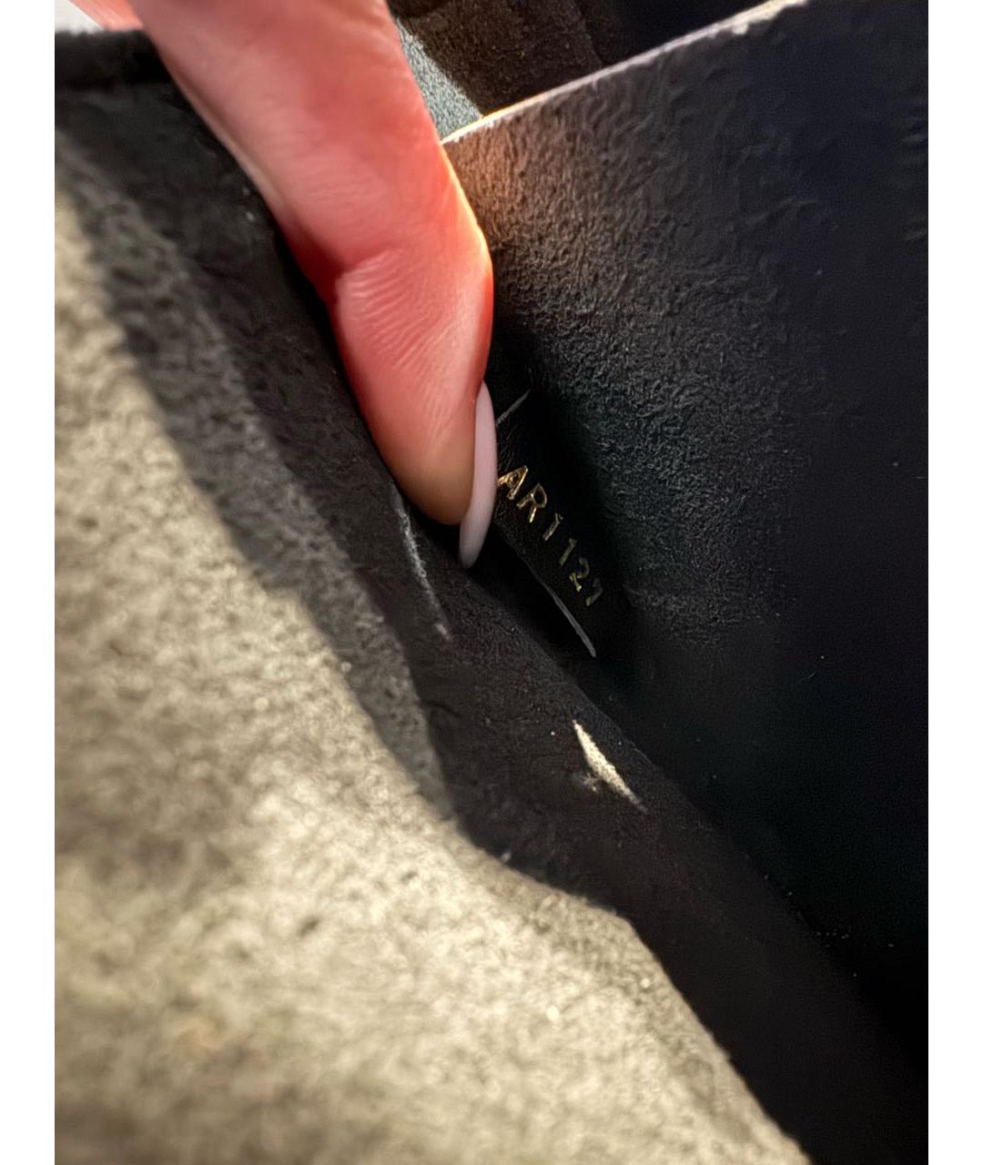 LOUIS VUITTON Черная кожаная сумка через плечо, фото 6