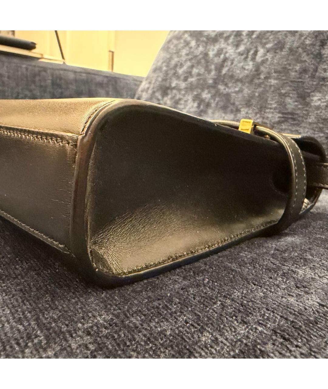 SAINT LAURENT Черная кожаная сумка через плечо, фото 5