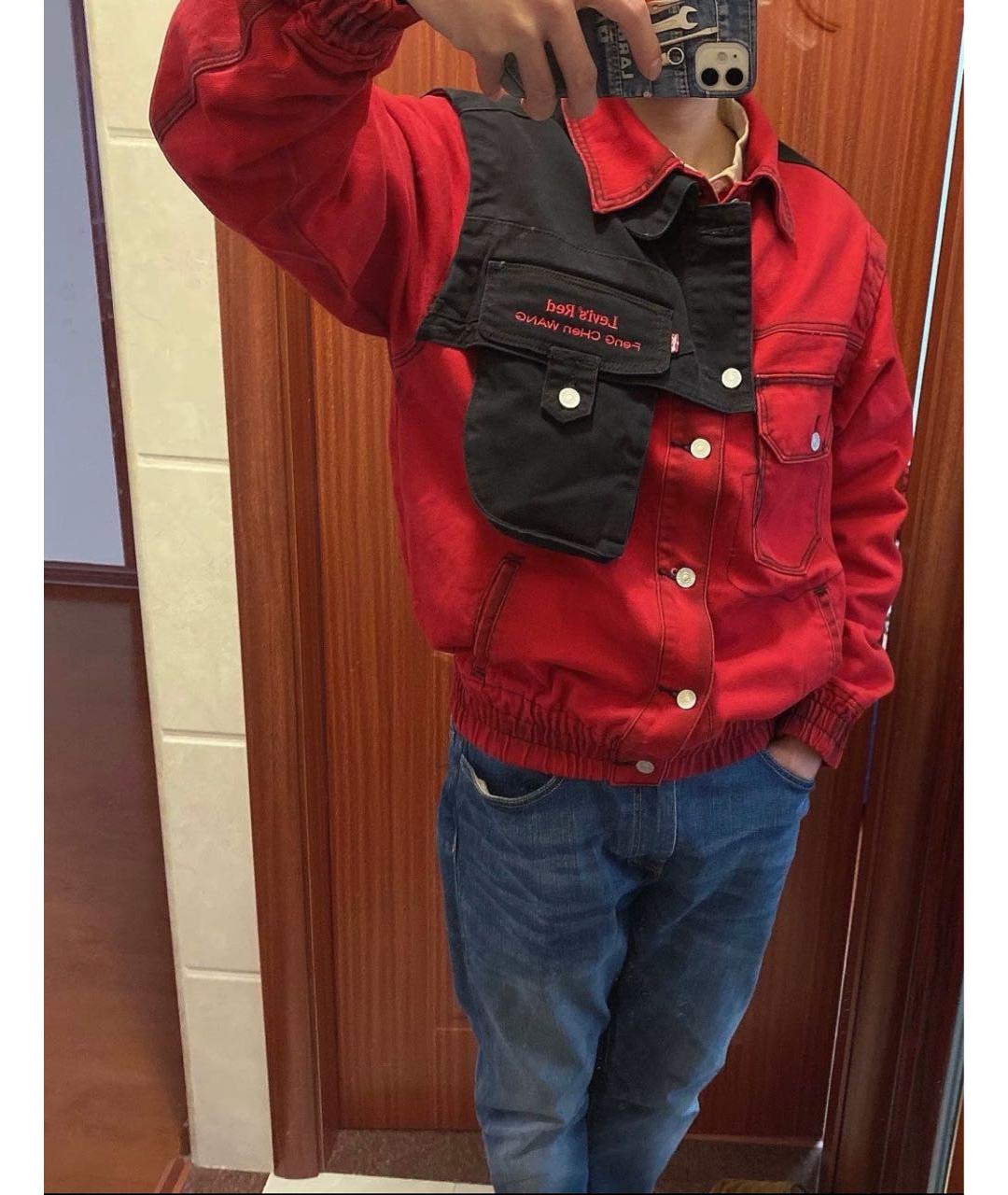 LEVI'S Красная деним куртка, фото 6