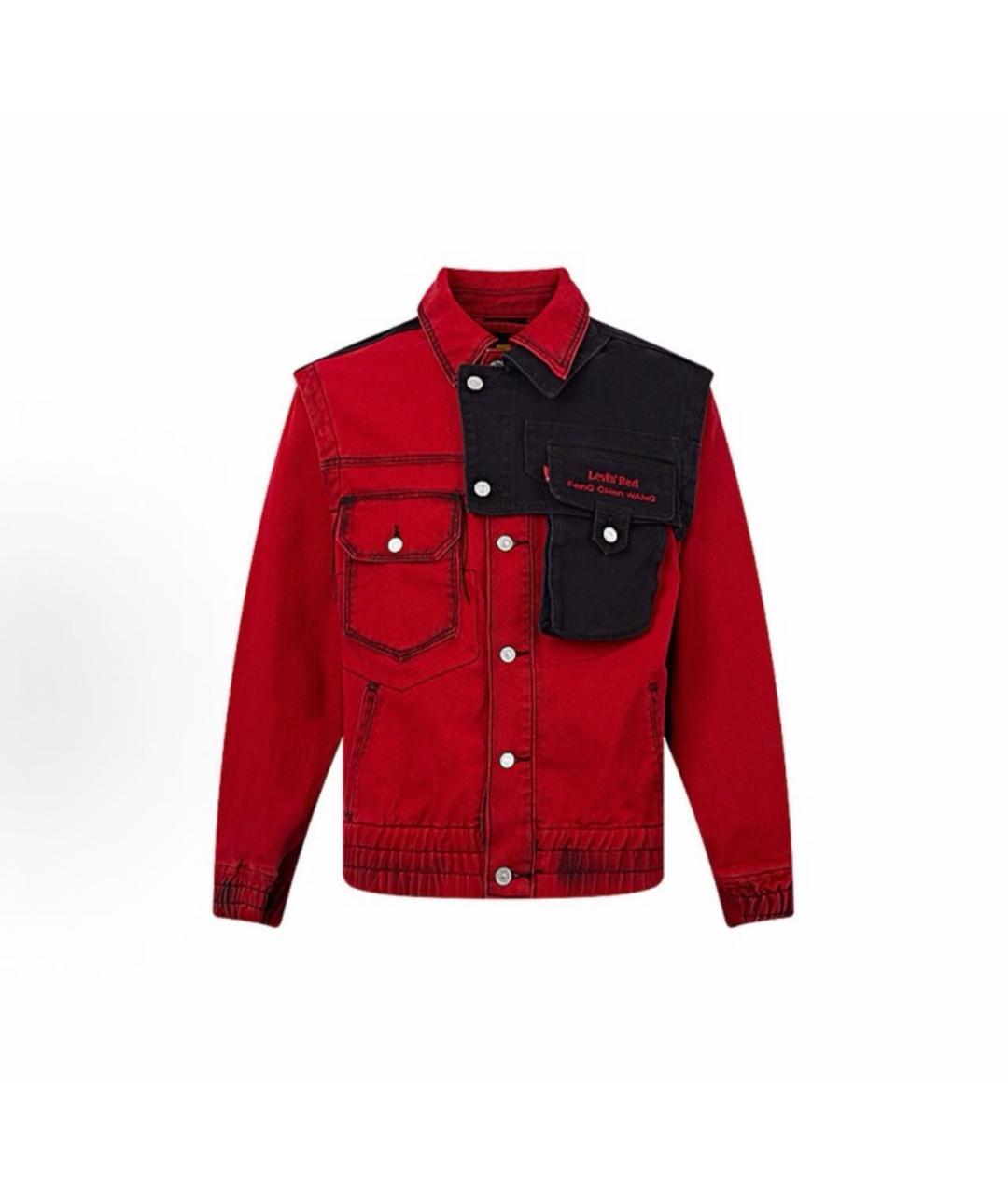 LEVI'S Красная деним куртка, фото 9