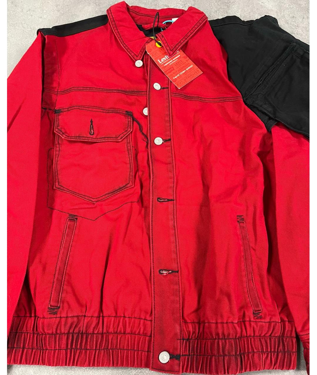 LEVI'S Красная деним куртка, фото 7