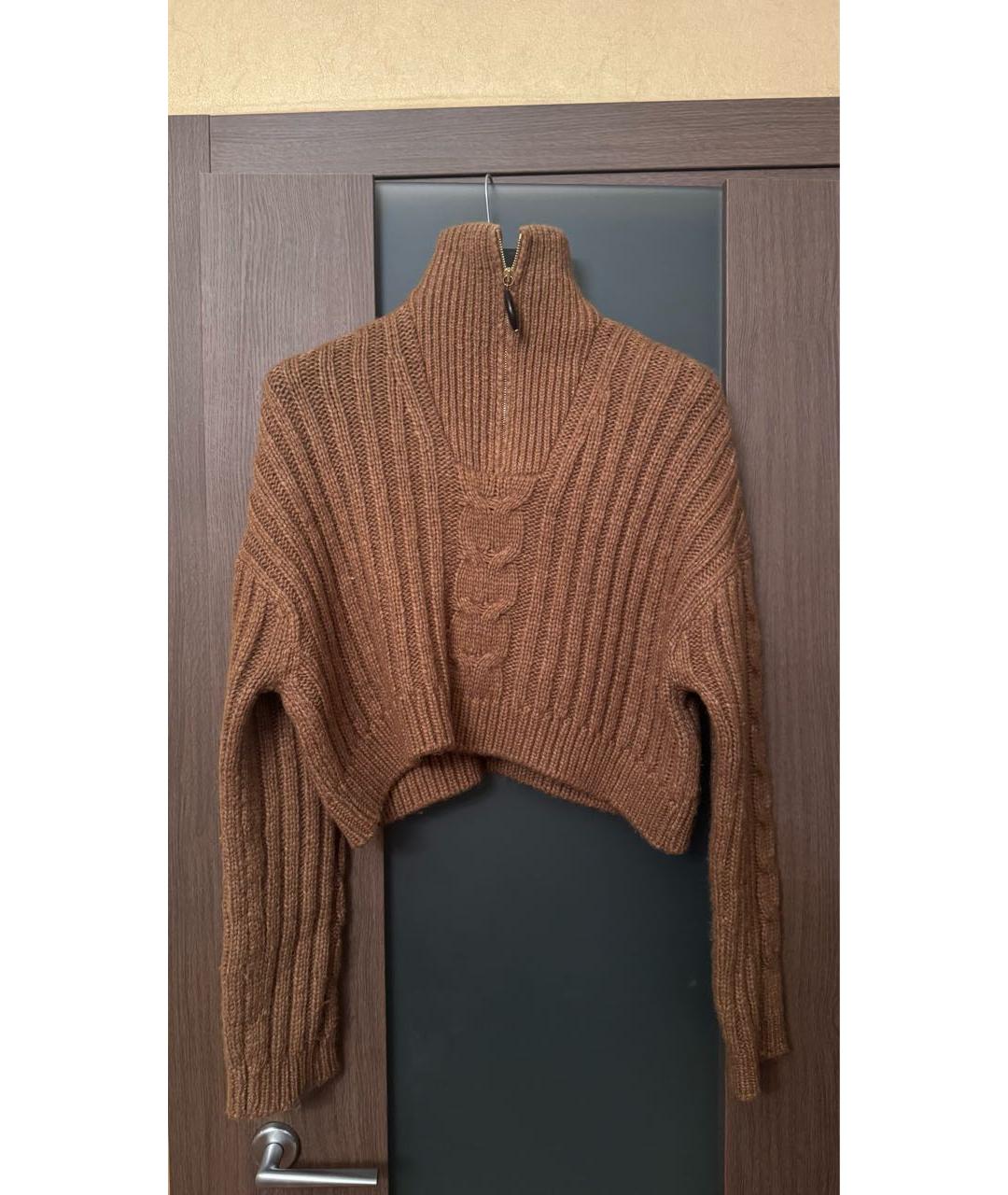 NANUSHKA Коричневый шерстяной джемпер / свитер, фото 5