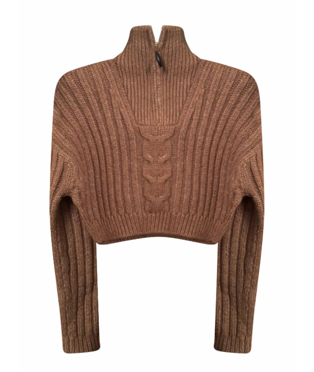 NANUSHKA Коричневый шерстяной джемпер / свитер, фото 1