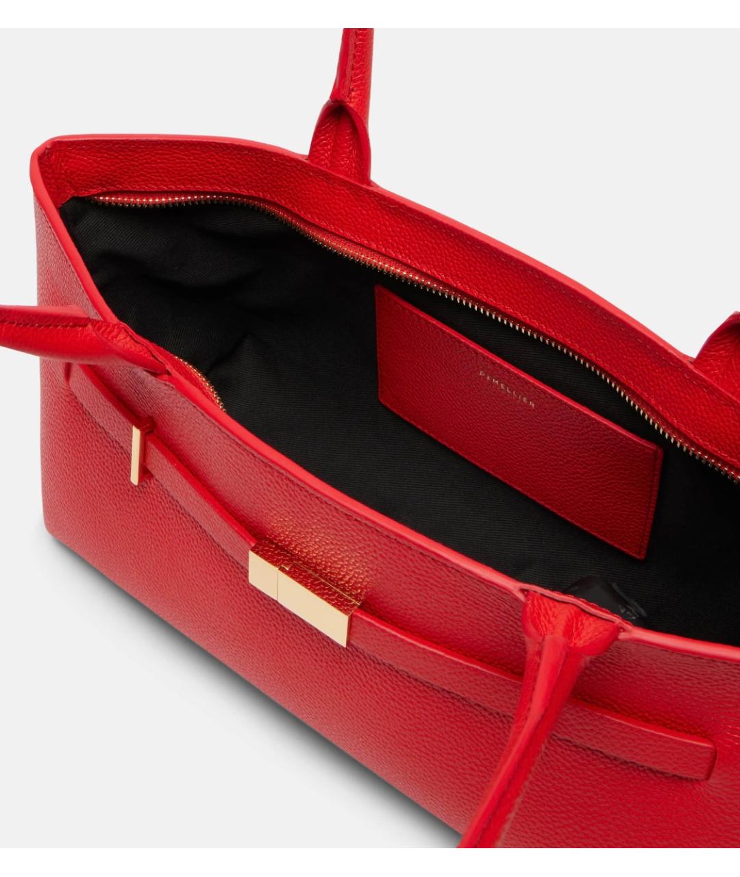 DEMELLIER Красная кожаная сумка с короткими ручками, фото 6
