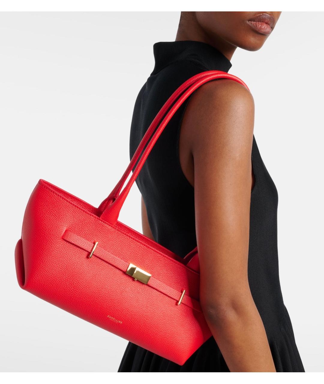 DEMELLIER Красная кожаная сумка с короткими ручками, фото 2