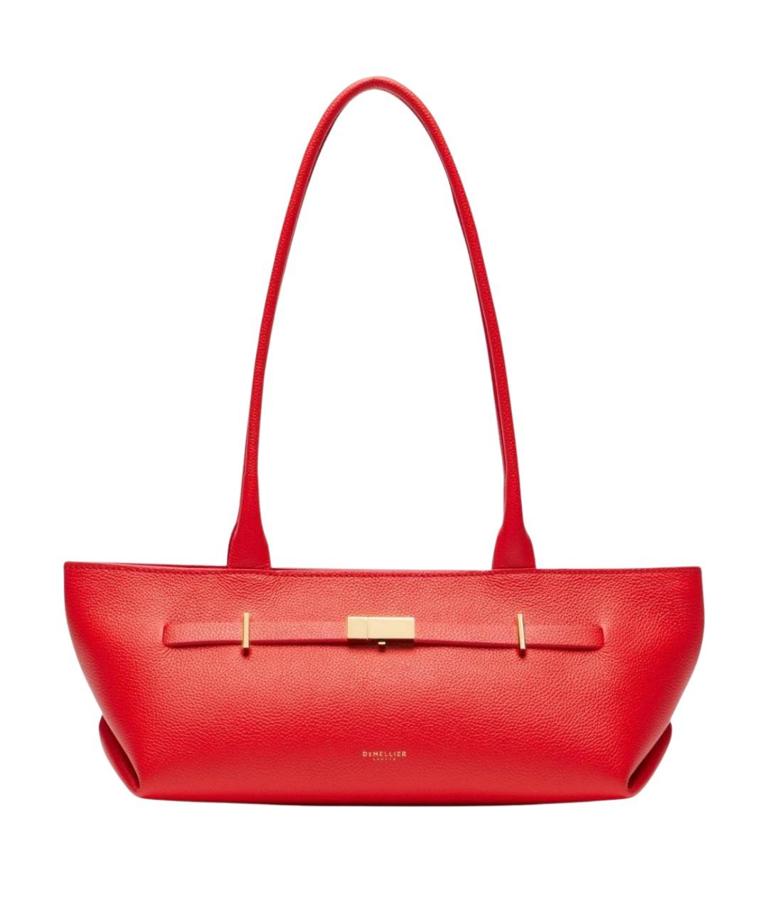 DEMELLIER Красная кожаная сумка с короткими ручками, фото 1
