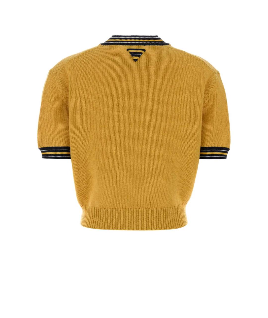 PRADA Желтый кашемировый джемпер / свитер, фото 2