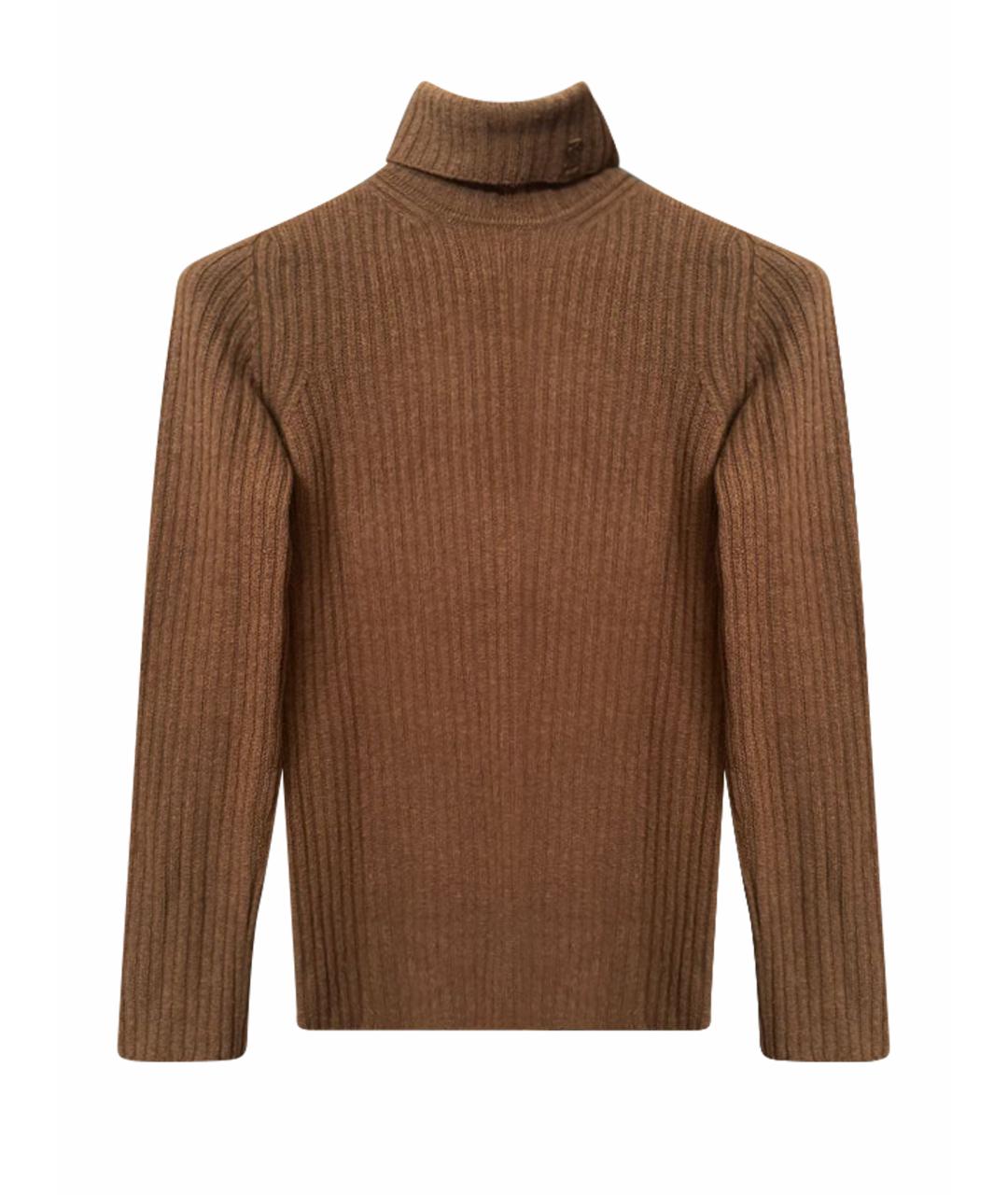 SAINT LAURENT Коричневая водолазка, фото 1