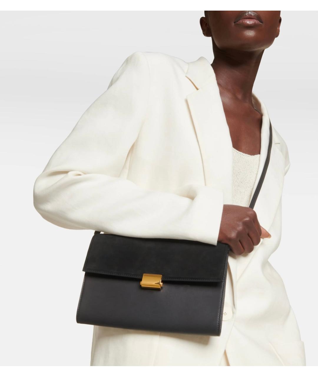 THE ROW Черная кожаная сумка через плечо, фото 5