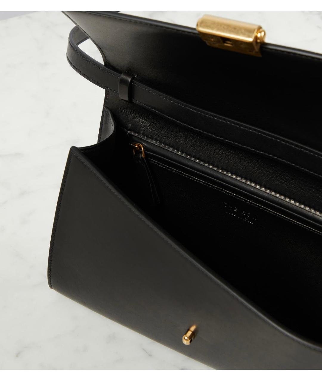 THE ROW Черная кожаная сумка через плечо, фото 4