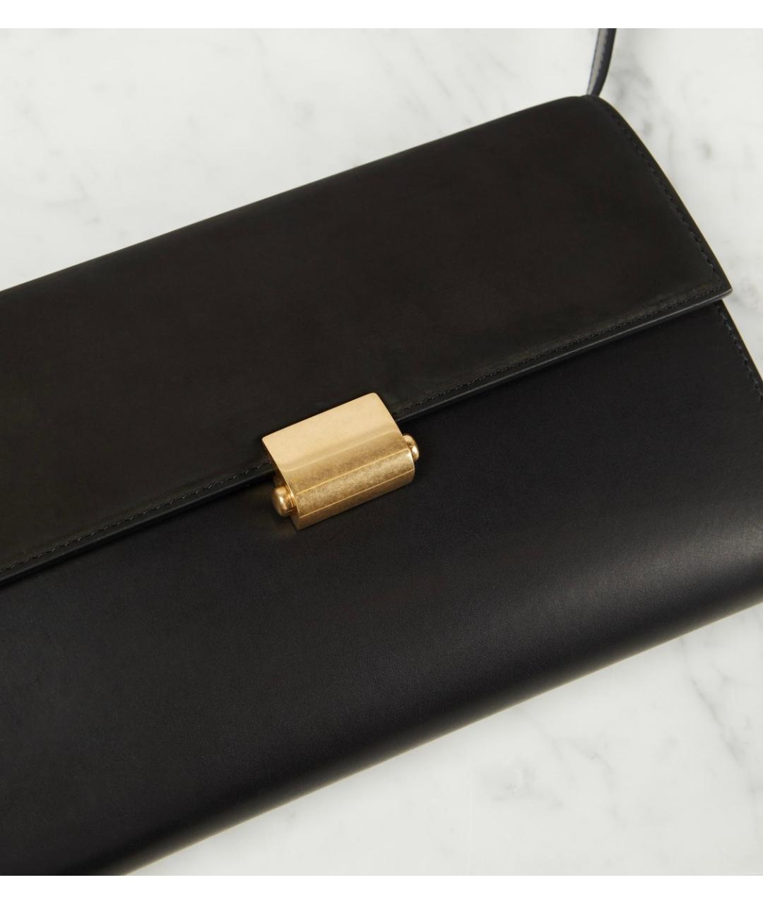 THE ROW Черная кожаная сумка через плечо, фото 2