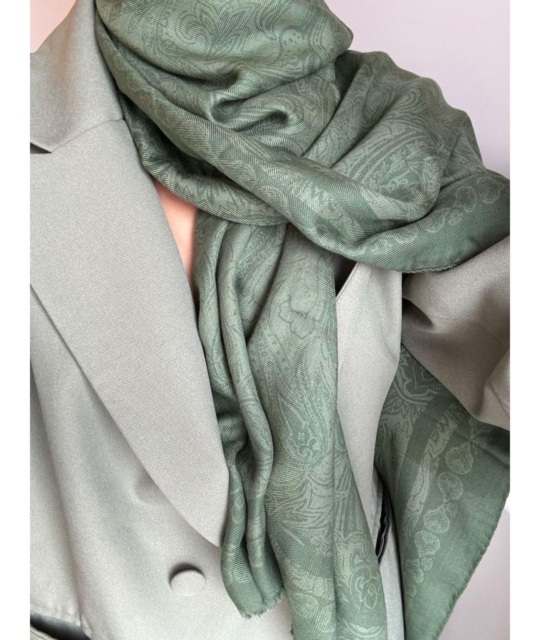 ETRO Зеленый шарф, фото 5