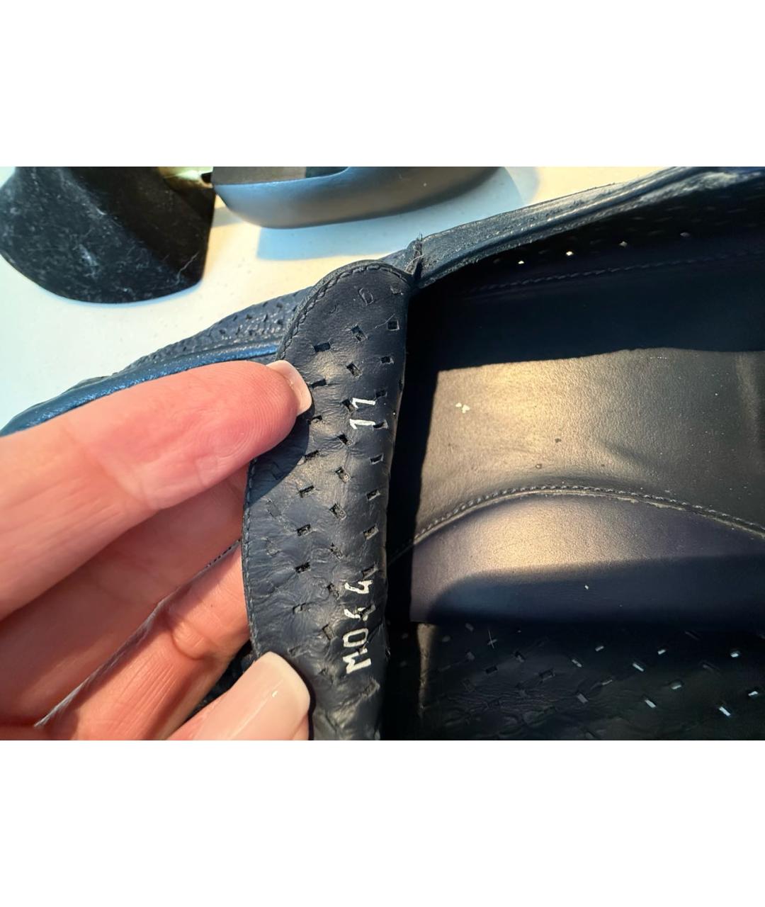 ZILLI Темно-синие кожаные лоферы, фото 8