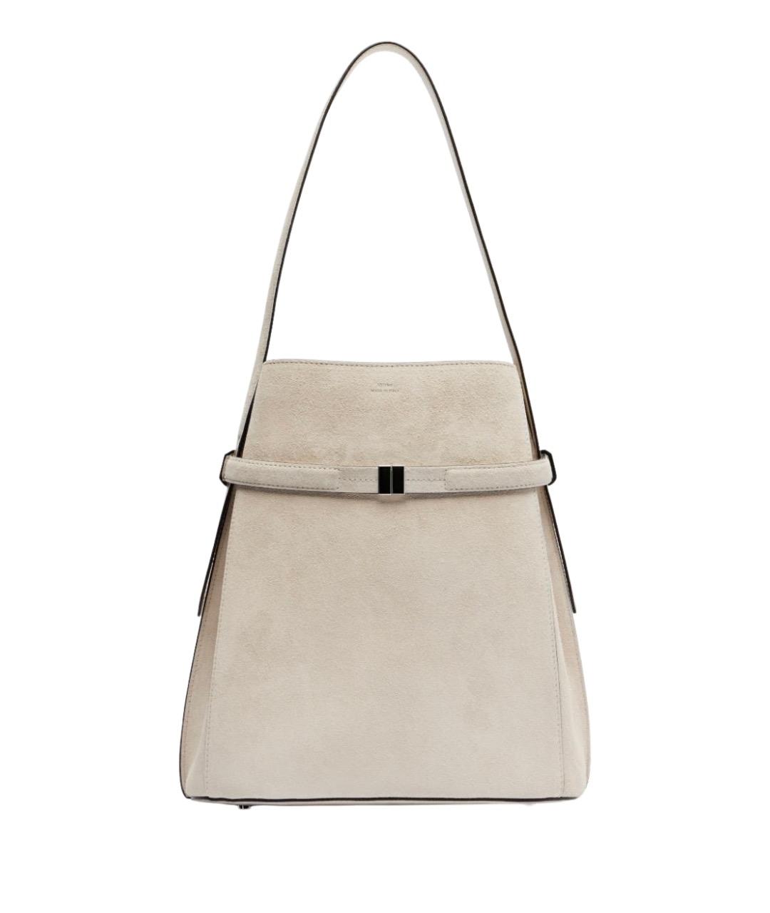 TOTEME Бежевая замшевая сумка через плечо, фото 1