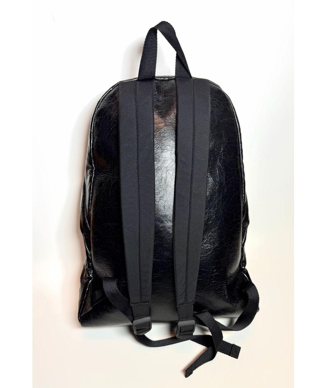 BALENCIAGA Черный кожаный рюкзак, фото 3