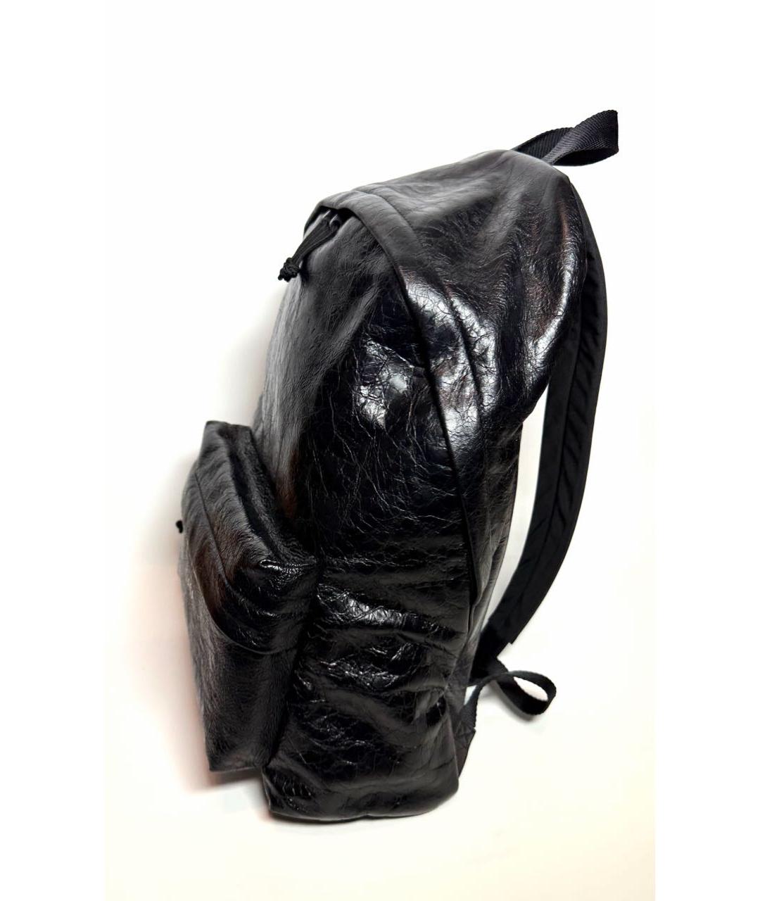 BALENCIAGA Черный кожаный рюкзак, фото 5