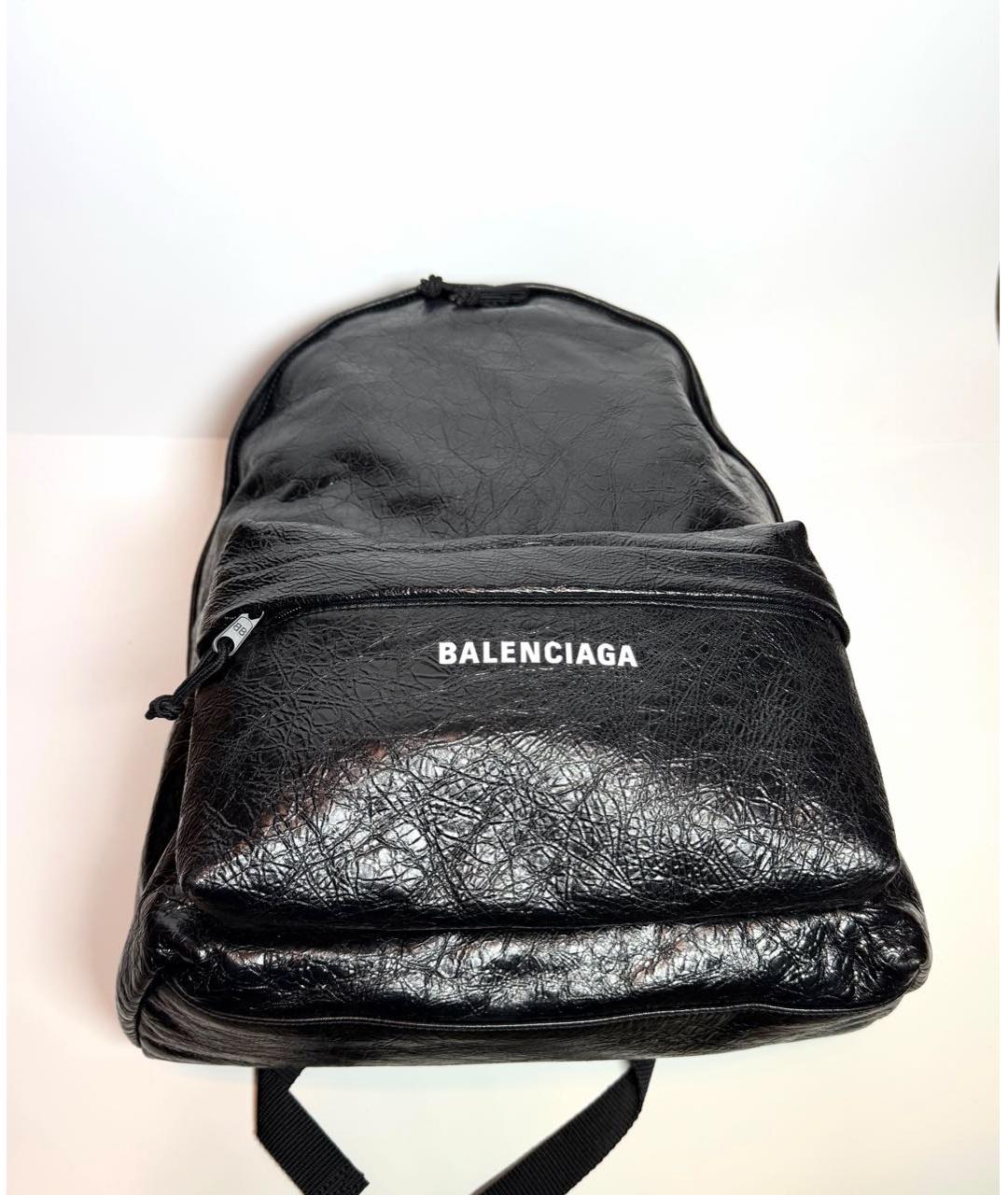 BALENCIAGA Черный кожаный рюкзак, фото 7
