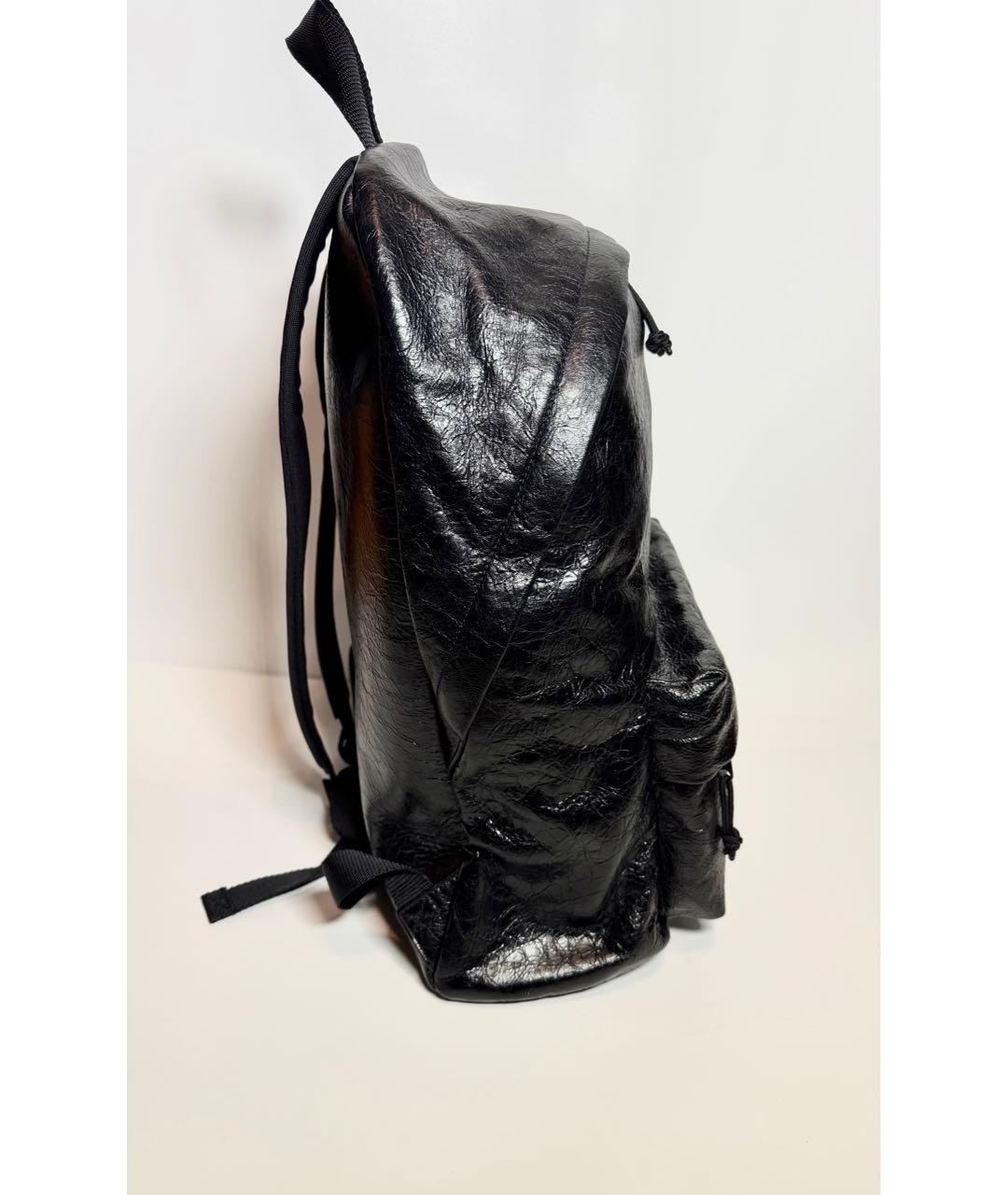 BALENCIAGA Черный кожаный рюкзак, фото 6