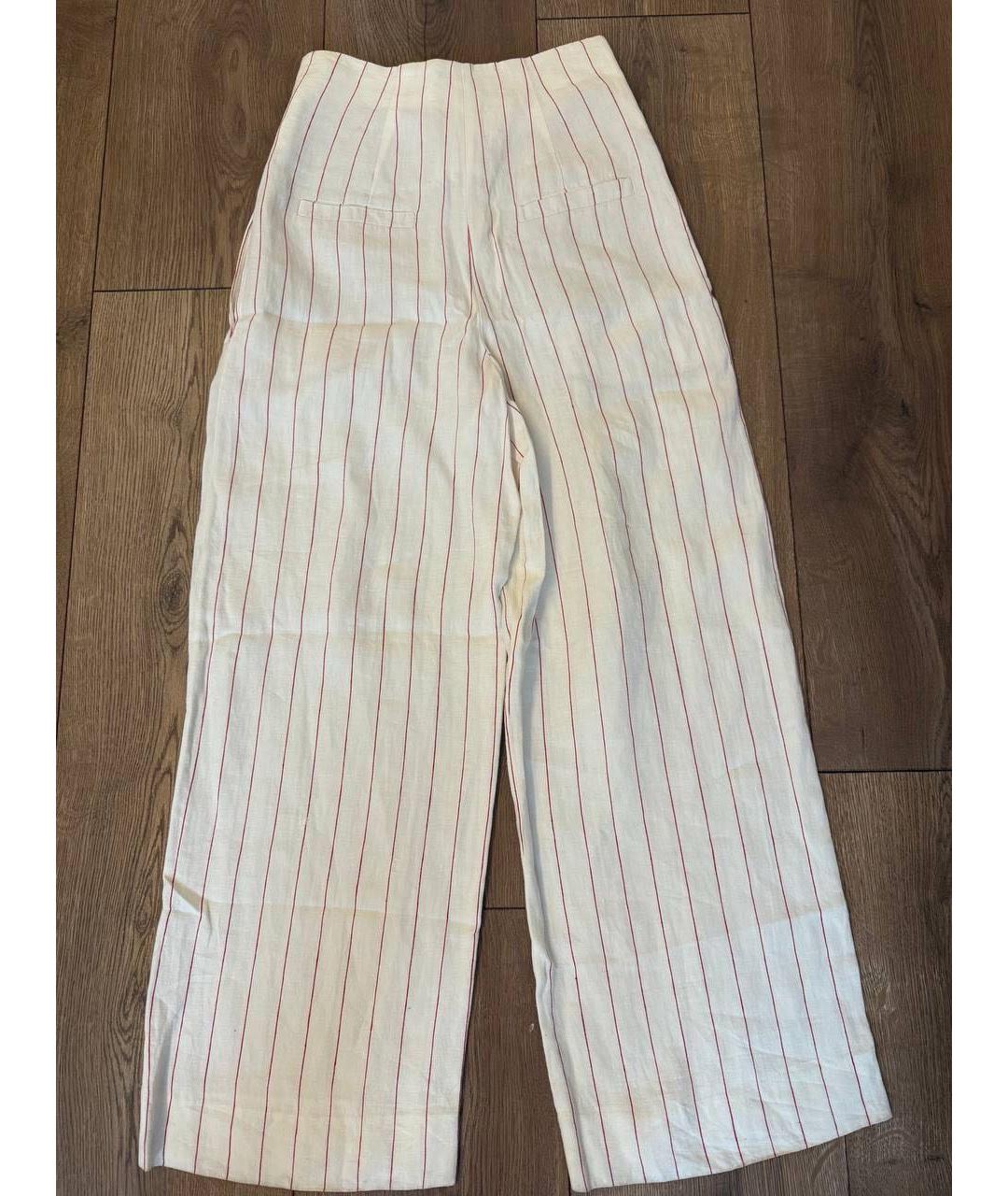 BRUNELLO CUCINELLI Бежевые льняные брюки широкие, фото 2