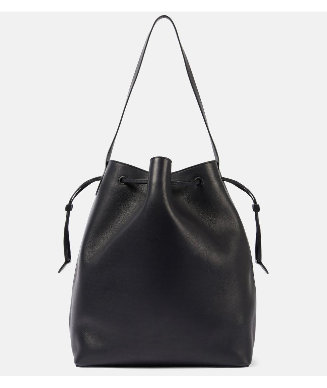 THE ROW Черная кожаная сумка через плечо, фото 6