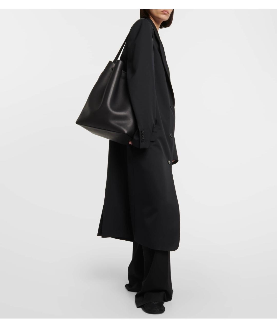 THE ROW Черная кожаная сумка через плечо, фото 3