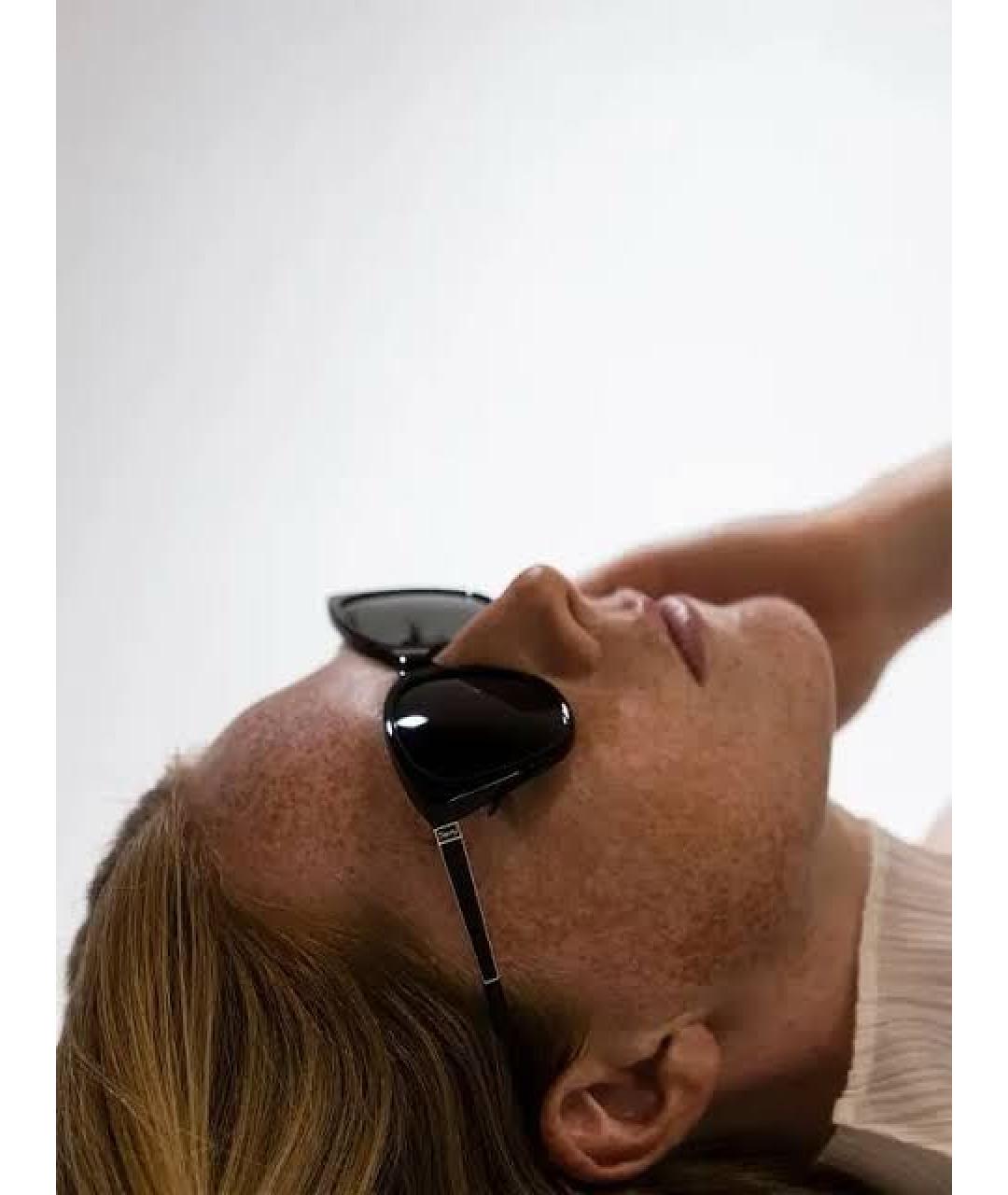 SAINT LAURENT Коричневые пластиковые солнцезащитные очки, фото 8