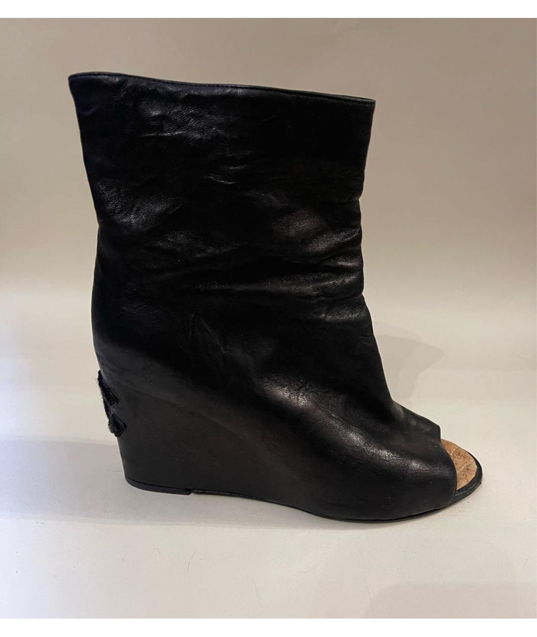 CHANEL Черные кожаные ботильоны, фото 9