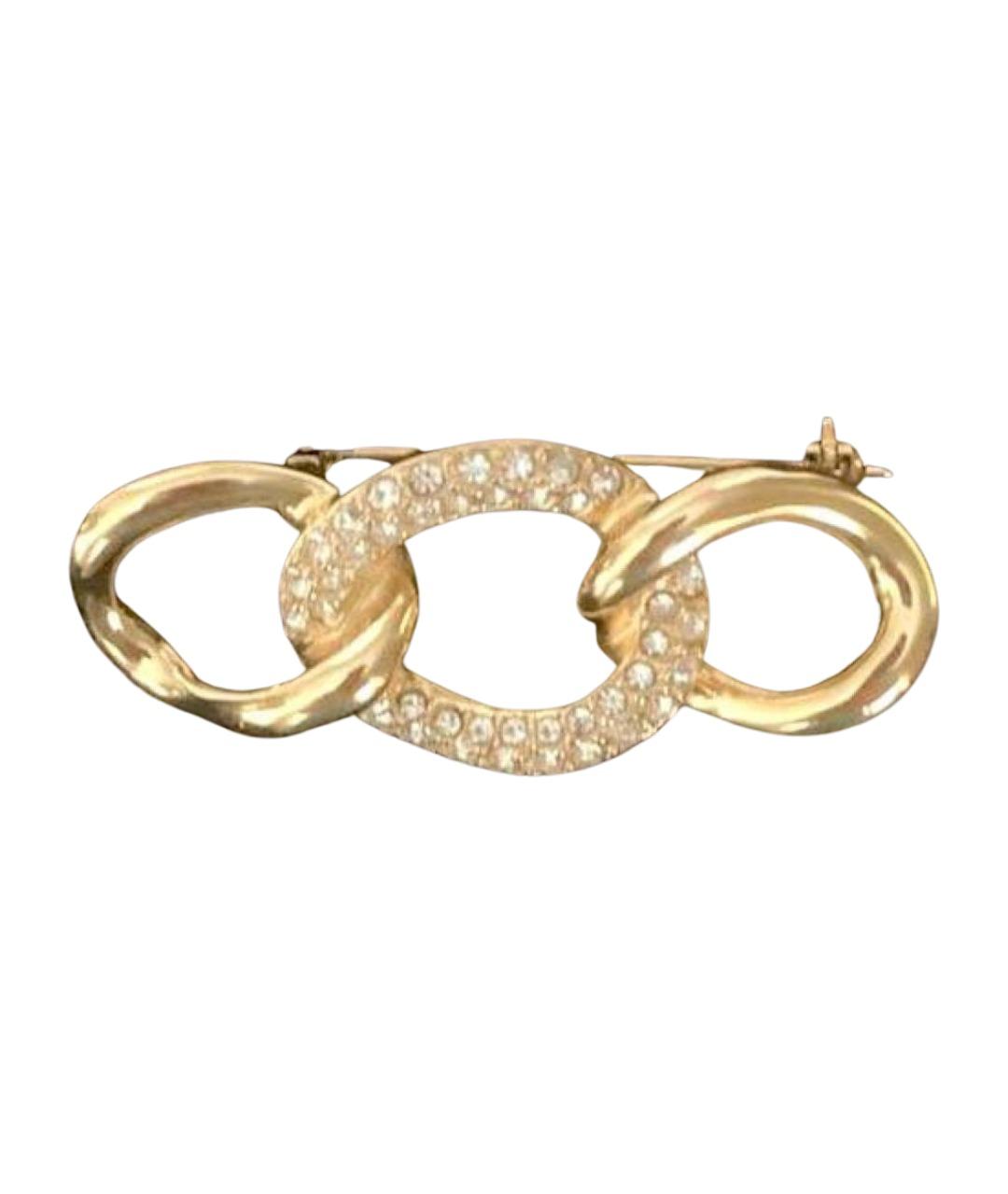 CHRISTIAN DIOR Золотая позолоченная булавка / брошь, фото 1