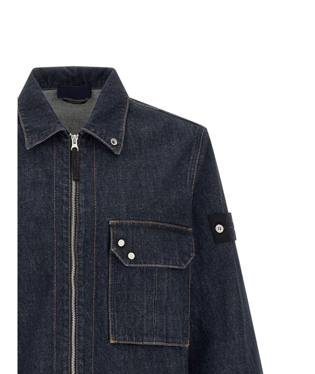 STONE ISLAND Синяя хлопковая куртка, фото 4