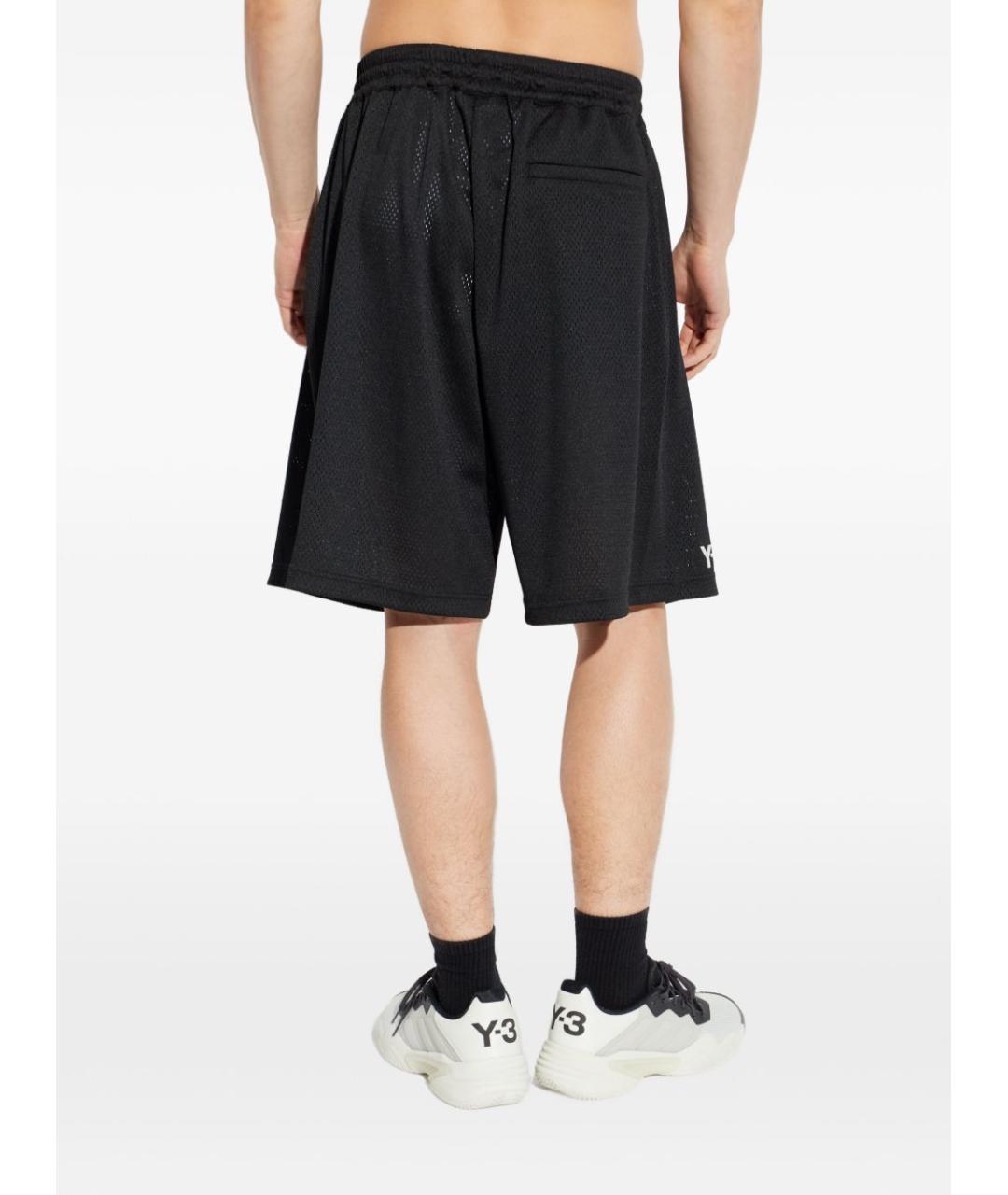 Y-3 Черные полиэстеровые шорты, фото 3