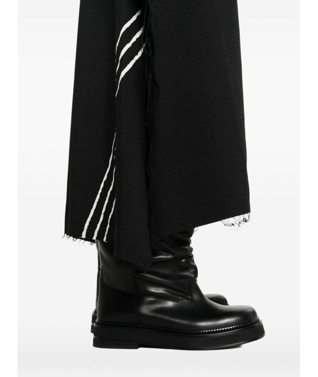 Y-3 Черная полиэстеровая юбка миди, фото 4