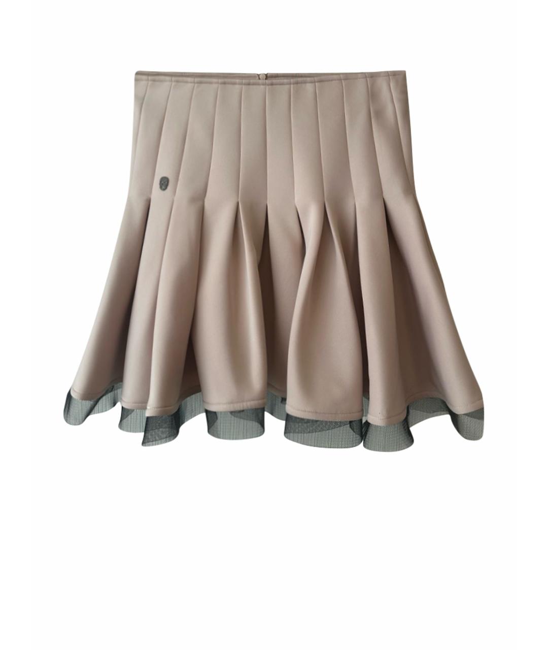 PHILIPP PLEIN Розовая полиэстеровая юбка мини, фото 1