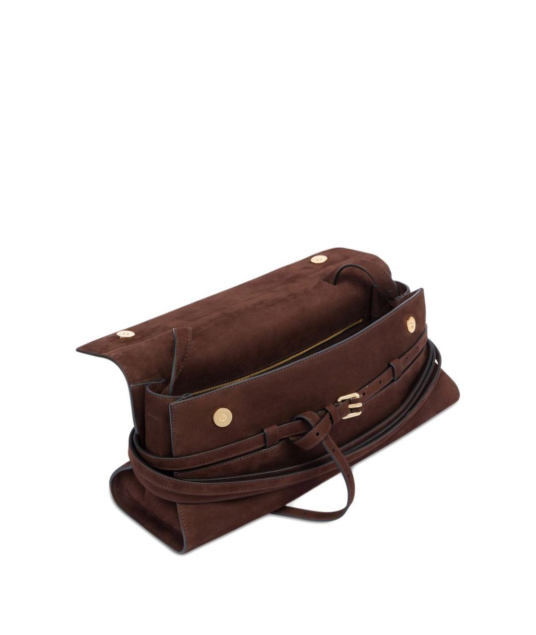 MOSCHINO Коричневая кожаная сумка через плечо, фото 3