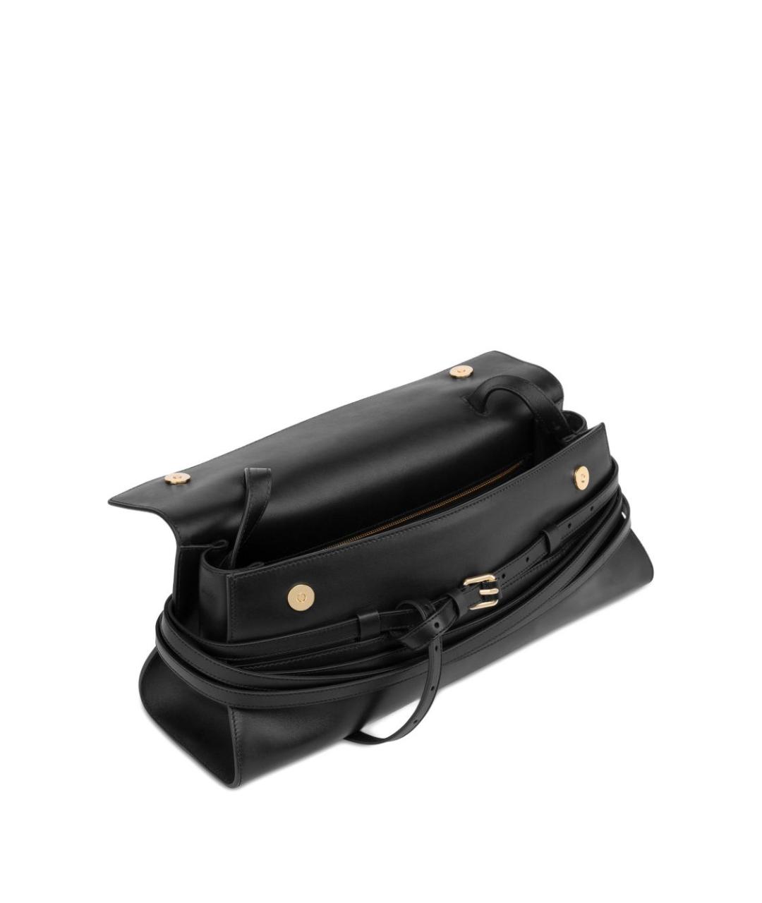 MOSCHINO Черная кожаная сумка через плечо, фото 3