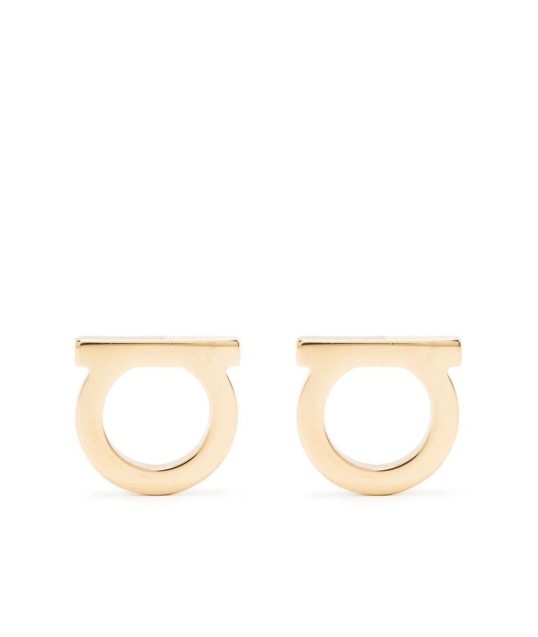 FERRAGAMO Золотые латунные серьги, фото 1